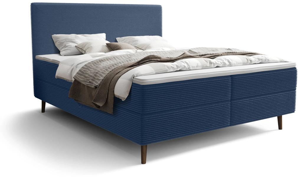 Manželská posteľ 140 cm Napoli Comfort (modrá) (s roštom, s úl. priestorom). Vlastná spoľahlivá doprava až k Vám domov. 1082524