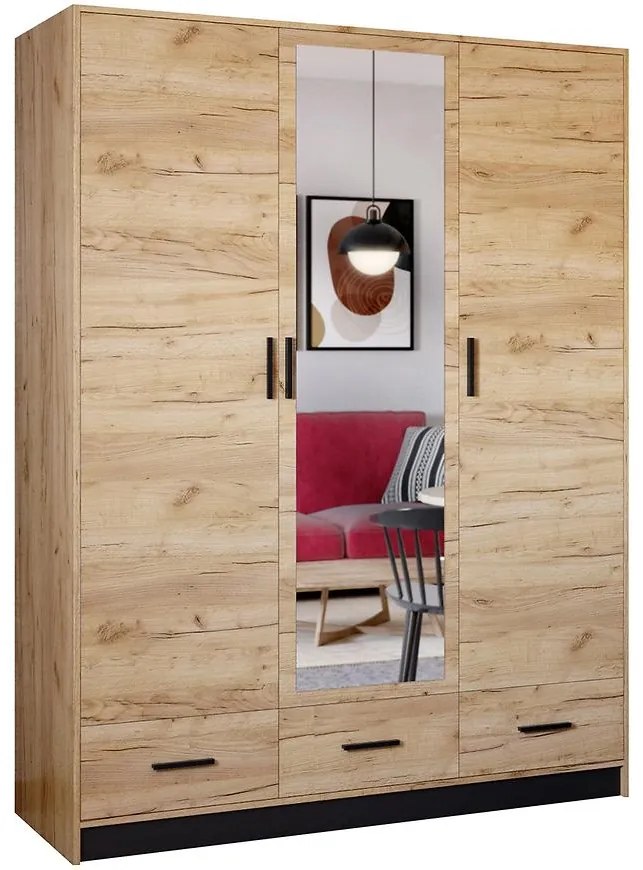 Skriňa Sophie 150 craft/čierna