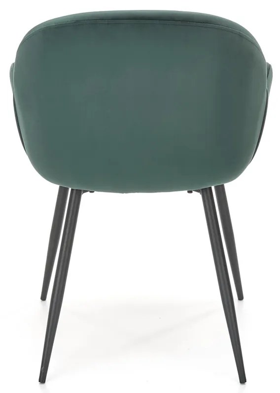 Jedálenská stolička K480 - tmavozelená / čierna
