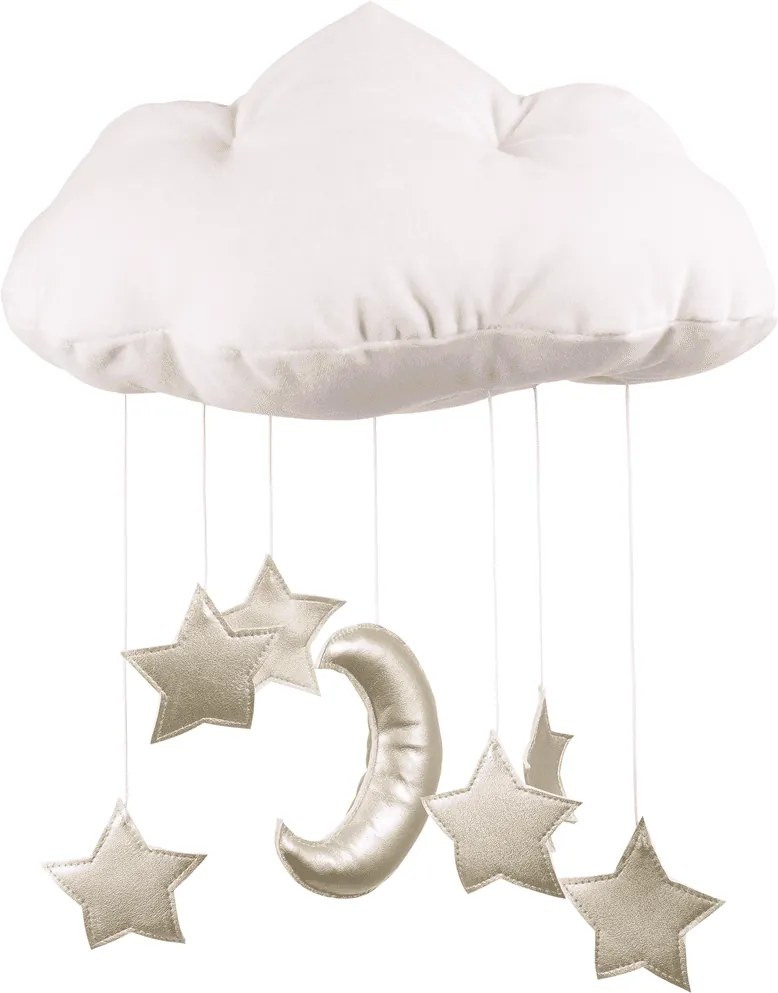 Dekoratívny obláčik jemne ružová so zlatom 26x37x44cm