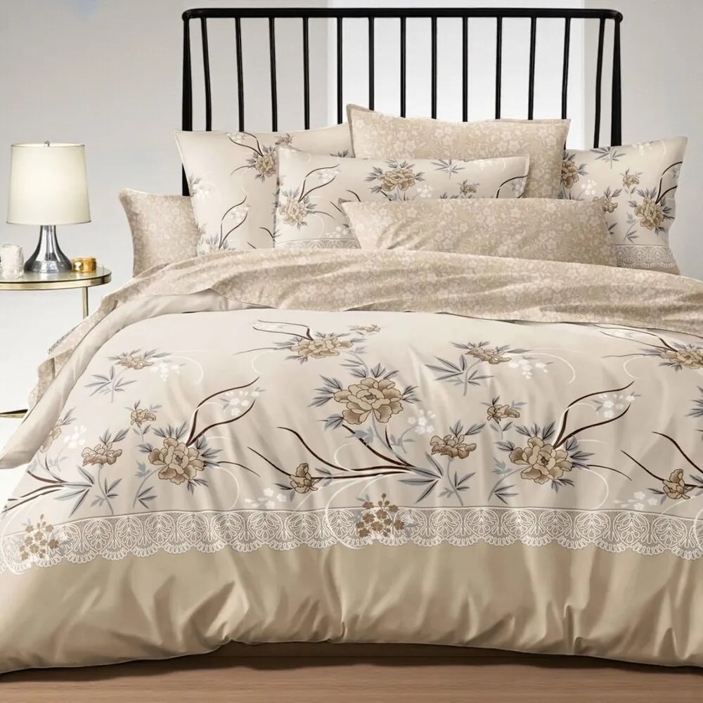 Obliečky HILDA BEIGE 7-dielna sada 140x200 cm