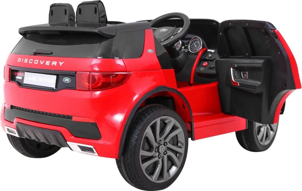 Ramiz Land Rover Discovery elektrické auto pre deti červené SUV + diaľkové ovládanie