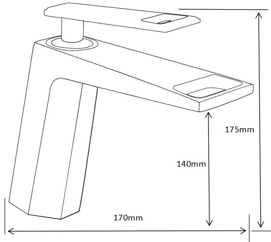Mexen Topaz, umývadlová batéria, zlatá, 73900-50