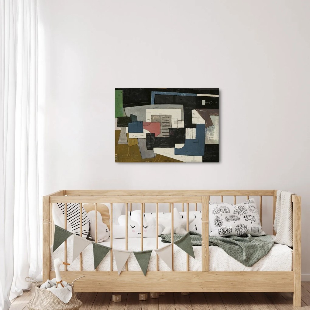 Obraz - Abstrakcia, kubizmus (70x50 cm)