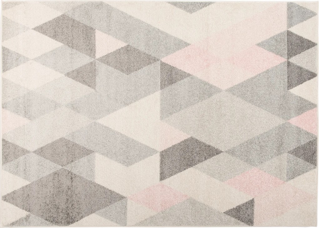 TA Koberec C946B SIVÁ/RUŽOVÁ AZÚROVÁ Rozmer: 240x330 cm