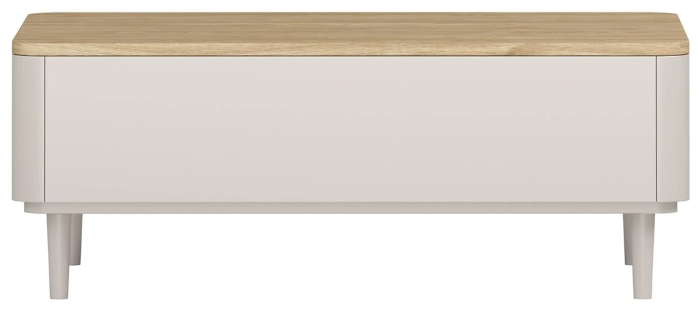 Konferenčný stolík Elivo 100 cm na nožičkách - kašmírová / dub olejovaný