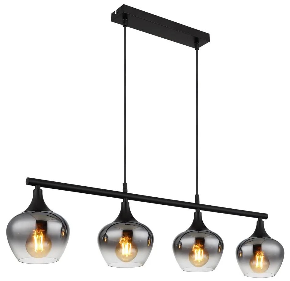 Globo 15548-4H1 - Luster na lanku MAXY 4xE27/40W/230V čierna