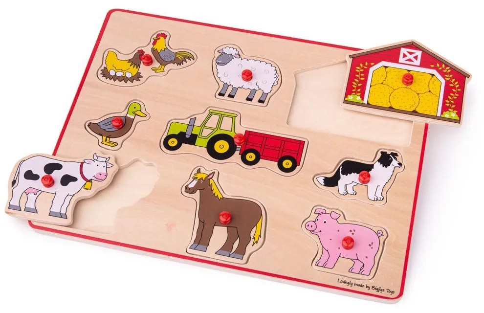 Bigjigs Toys Vkladacie puzzle Farmársky statok