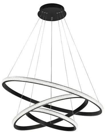 LED luster Nager 78 čierne
