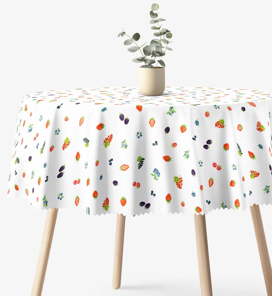 Goldea okrúhly teflónový obrus - lesné plody Ø 140 cm