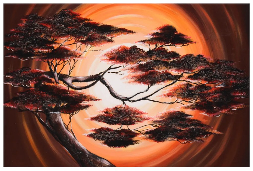 Gario Ručne maľovaný obraz Strom pri západe slnka Rozmery: 120 x 80 cm