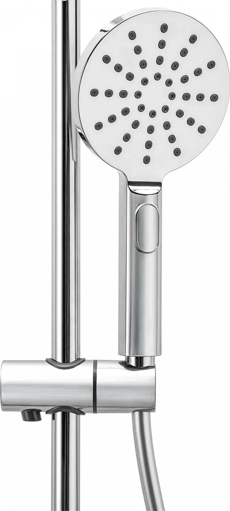 Erga Dubaj, sprchový set s batériou a hlavovou sprchou 23 cm, chrómová, ERG-YKA-BP.DUBAJ23-CHR