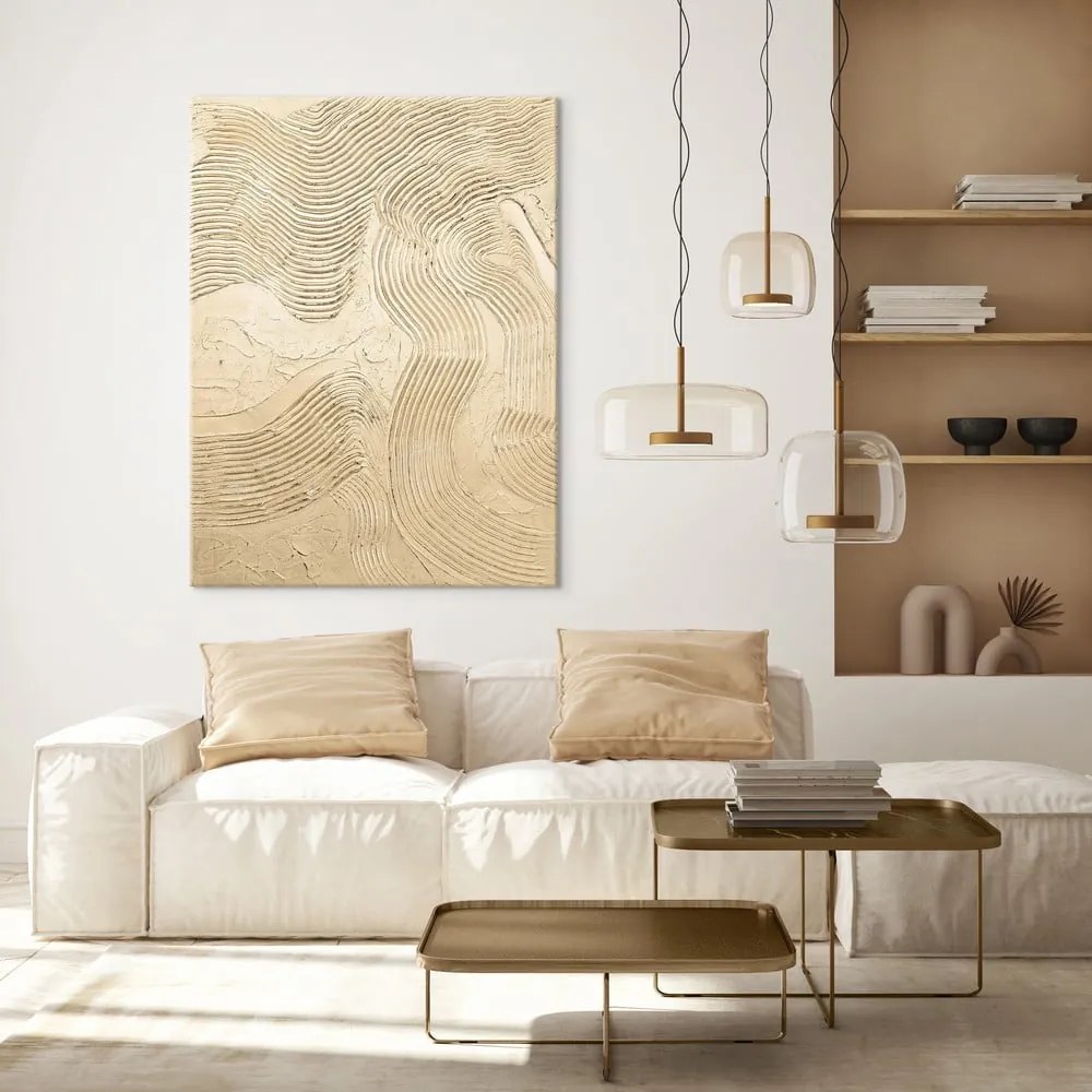 Ručne maľovaný obraz 88x118 cm Metallic Champagne – Malerifabrikken