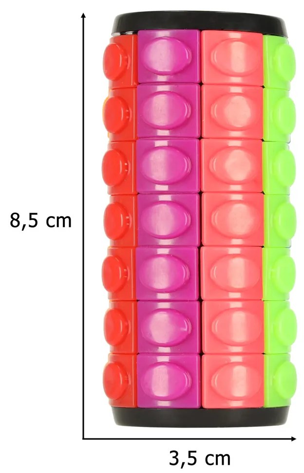 KIK Rotačný valcový hlavolam 7 úrovní – logická skladačka puzzle pre deti a dospelých