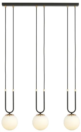 Luster na lanku GLAM 3xE14/10W/230V čierna