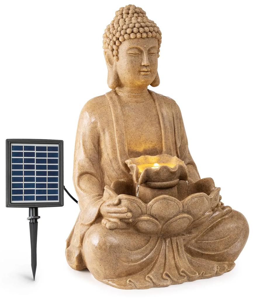 Dharma, solárna fontána, LED, 48 × 72 × 41 cm (Š × V × H), polyresin