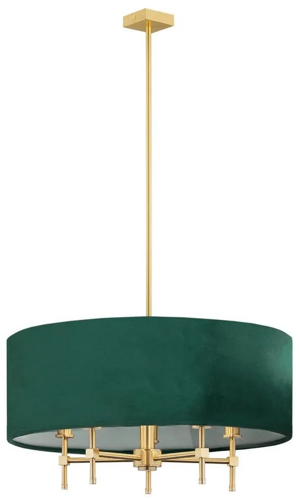 Argon 2146 - Luster na tyči ABBANO 5xE14/7W/230V mosadz/zelená