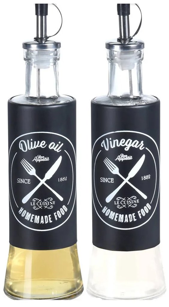Excellent Houseware Sklenená fľaša na olej/ocot Morgan 300 ml sada 2ks