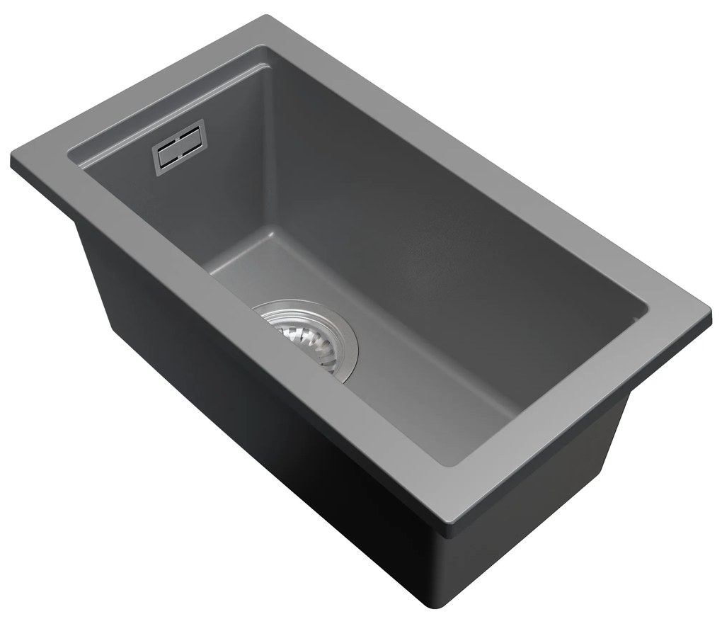 Gamma Decor 2850, 1-komorový granitový drez 280x500x207 mm, šedá, GMA-ZLE000162