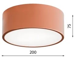 Stropné svietidlo CLEO 1xE27/24W/230V pr. 20 cm medená