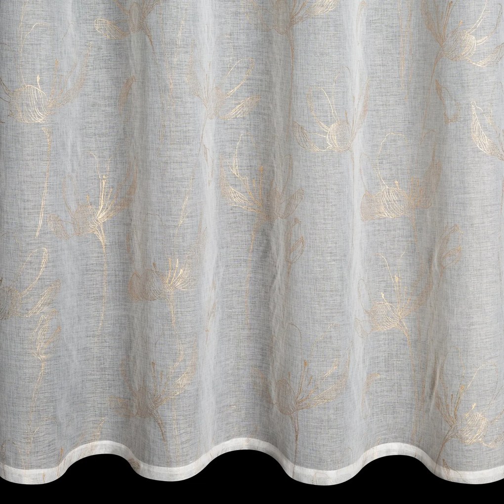 ZÁCLONA NA KRÚŽKOCH AMALIA 140X250 CM VZOROVANÁ