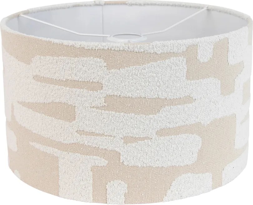 Látkové tienidlo biele s béžovým prúžkom 35/35/20