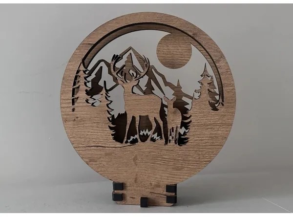 Li-Go 23592/DUB2 - stmievateľná LED stolová dekorácia LED/12W/230V 20x22 cm dub