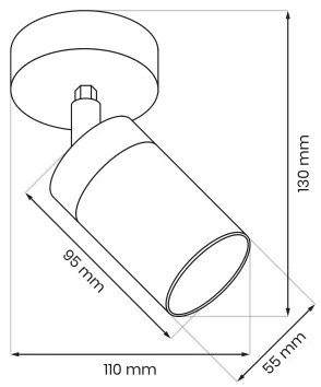 Brilagi - Nástenné bodové svietidlo POKER 1xGU10/25W/230V modrá
