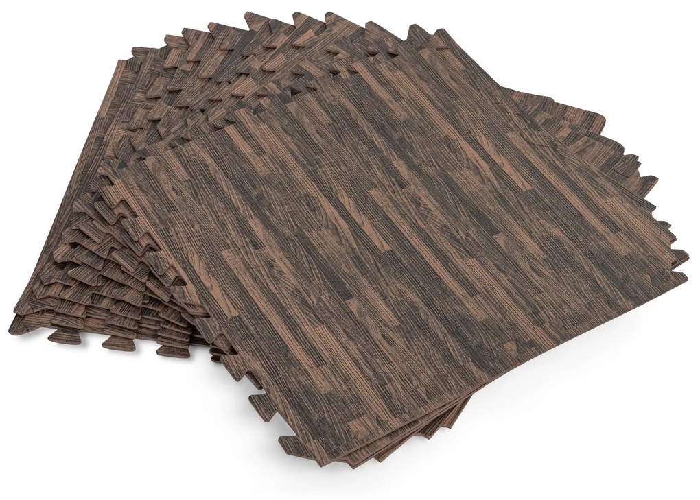 Bestway Penová podložka k záhradnému bazénu Imitácia dreva 12 ks 50x50cm 58712