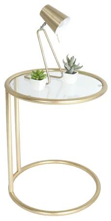 Konferenčný sklenený dizajnový stolík GOLD, Leitmotiv