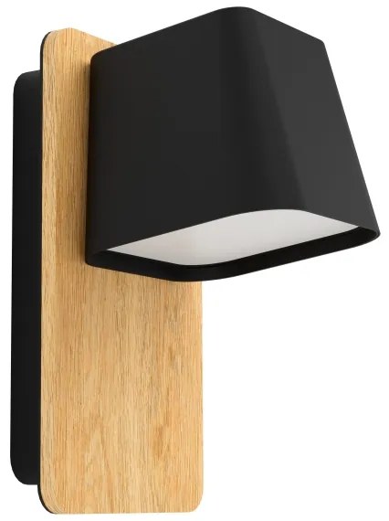 Eglo 390009 - Nástenné svietidlo RUSCIO 1xE27/40W/230V čierna/hnedá