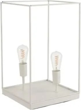 Lampa z bieleho kovového rámu Tilde L - Ø 30,5 * 51 cm