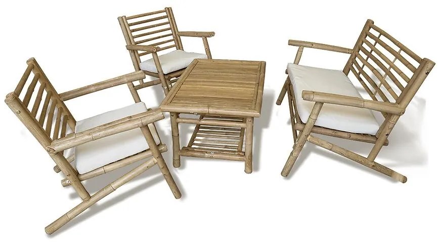 Bambusová záhradná súprava 1+2+1