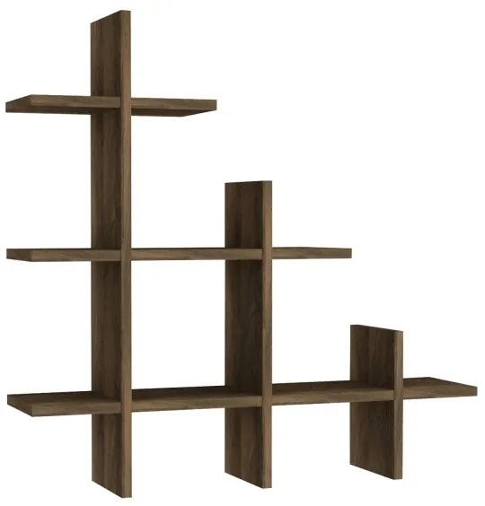 Nástenná polica JUKE 80x81,8 cm hnedá