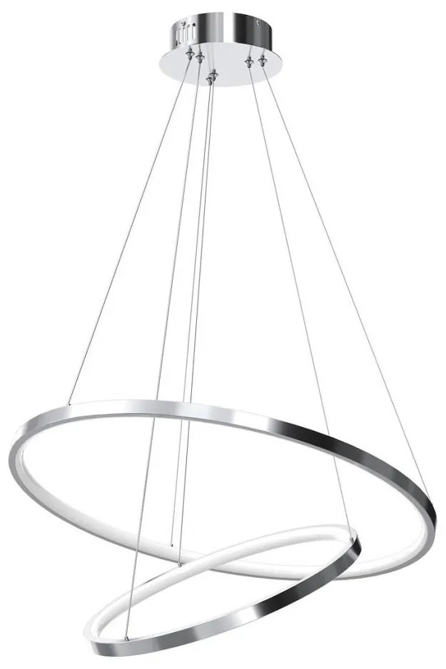 LED Luster na lanku HOOP LED/51W/230V pr. 60 cm 4000K lesklý chróm