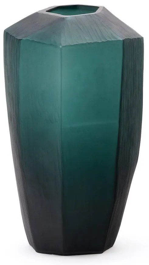 Sklenená váza v petrolejovej farbe (výška 45 cm) Geonix – Kave Home