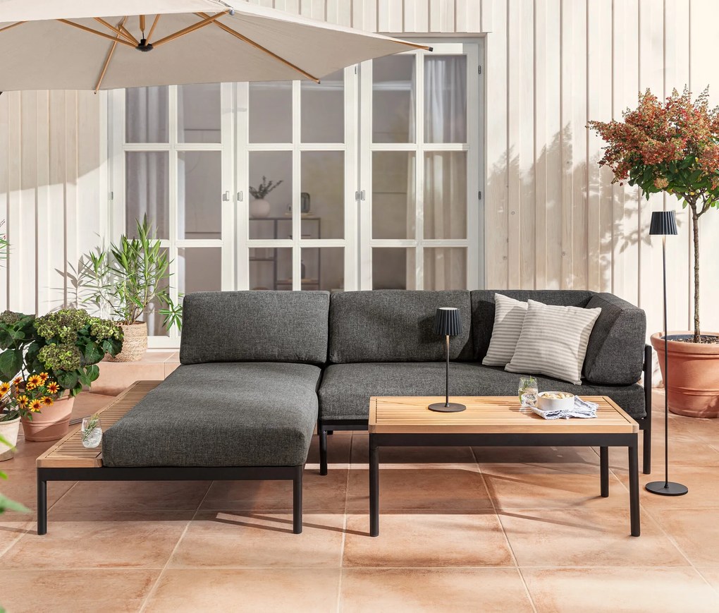 Outdoorové vankúše na dotyk pripomínajúce ľan, 2 ks