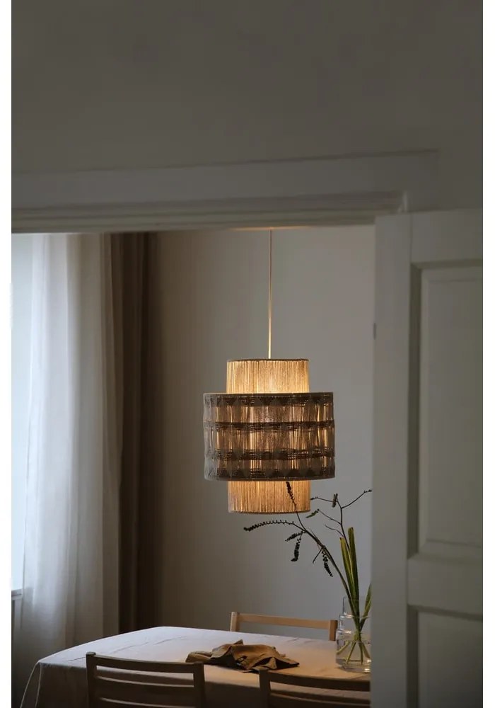 Závesné svietidlo v prírodnej farbe s tienidlom z textilu a juty ø 45 cm Ano – Markslöjd