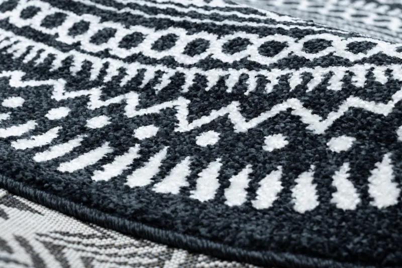 Dywany Łuszczów Kusový koberec Napkin black kruh - 160x160 (priemer) kruh cm