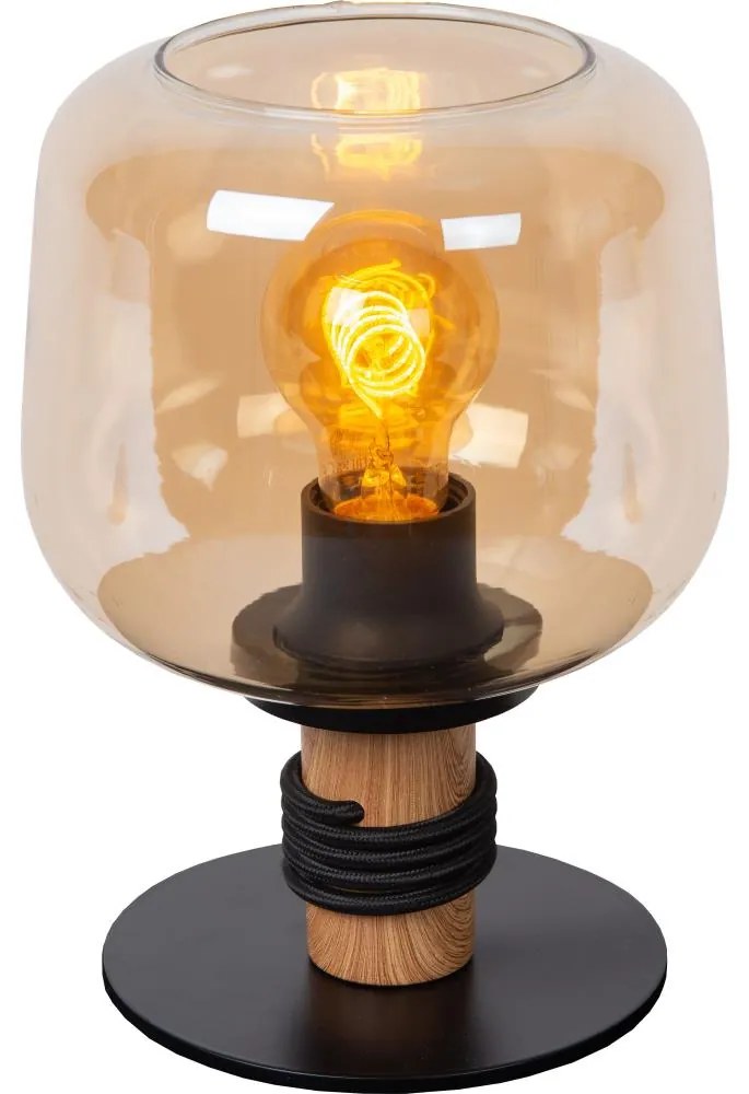 Lucide 45508/01/62 - Stolná lampa ILONA 1xE27/40W/230V čierna/béžová