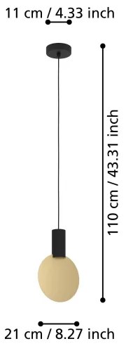 Eglo 900401 - LED Luster na lanku SARONA 1xGU10/4,5W/230V 3000K