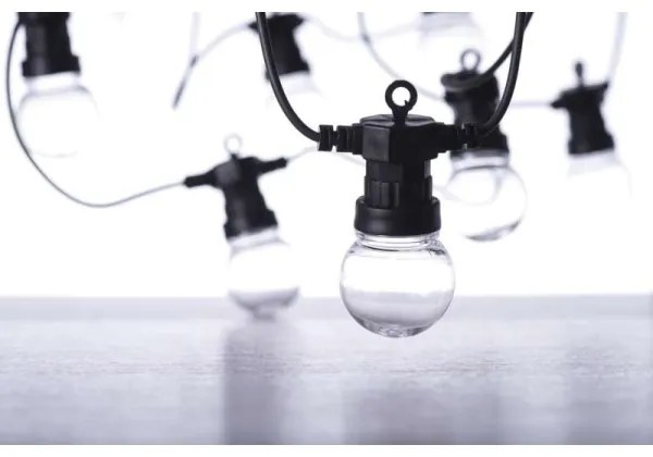 LED Vonkajšia dekoračná reťaz 50xLED/10m IP44 priehľadná
