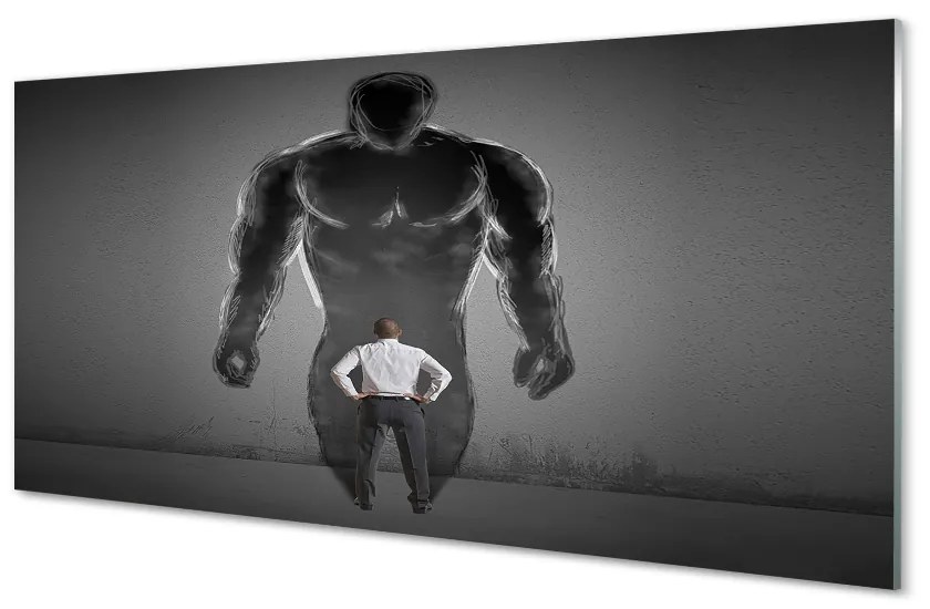 Nástenný panel  muž svaly 100x50 cm