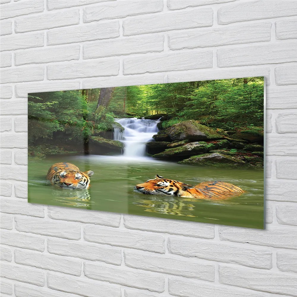 Nástenný panel  vodopád tigre 125x50 cm