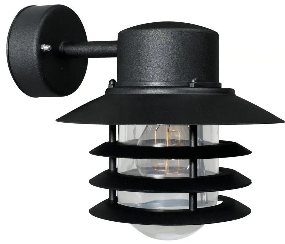 Nordlux - Vonkajšie nástenné svietidlo VEJERS 1xE27/60W/230V IP54 čierna