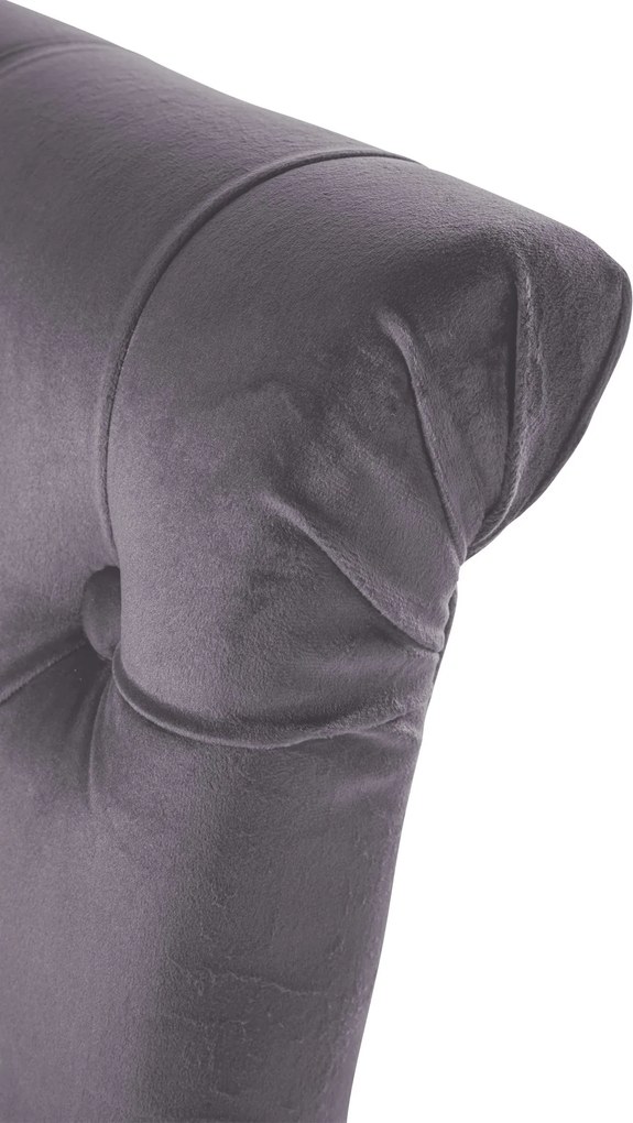 Jedálenská stolička Lisburn - zamat - Tmavo sivá