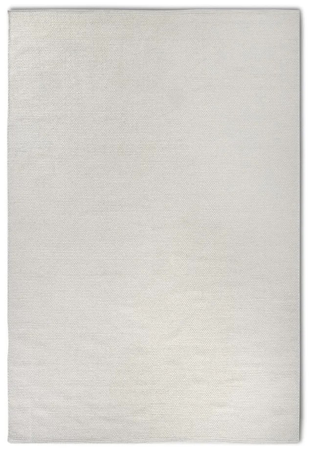 Krémovobiely ručne tkaný koberec s prímesou vlny 80x150 cm Pradesh Natural White – Elle Decoration