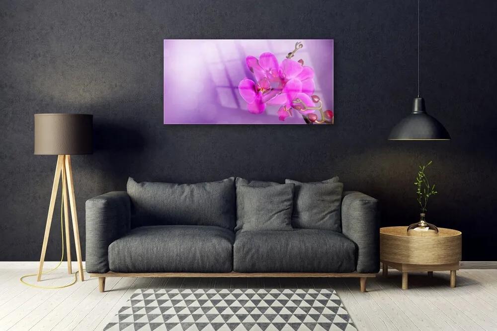 Skleneny obraz Kvety plátky orchidea 120x60 cm