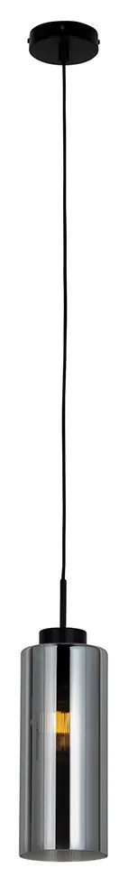 Inteligentné závesné svietidlo čierne s dymovým sklom vrátane Wifi ST64 - Laura