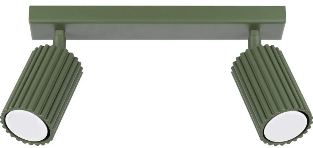 Sollux SL.1618 - Bodové svietidlo KARBON 2xGU10/10W/230V zelená